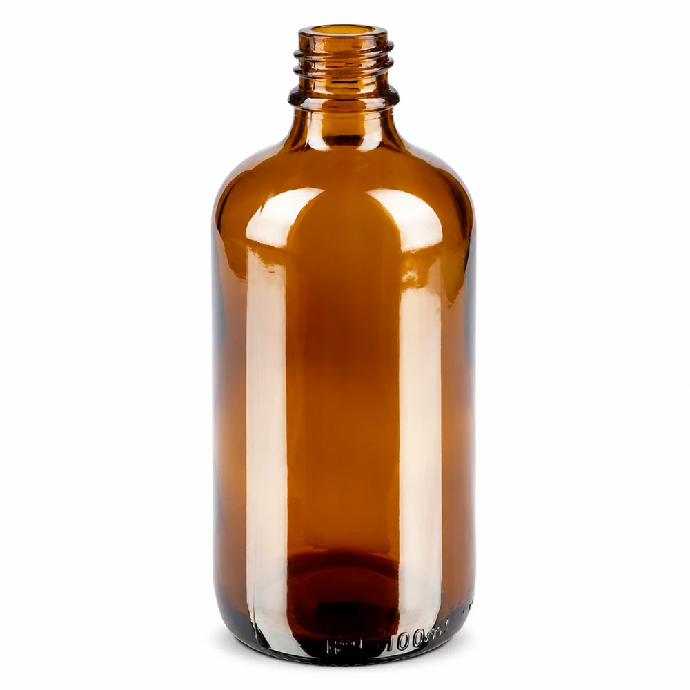 Bruin 100ml glazen apothekersflesje met schroefdraad, leeg medicijnflesje voor druppels en tincturen