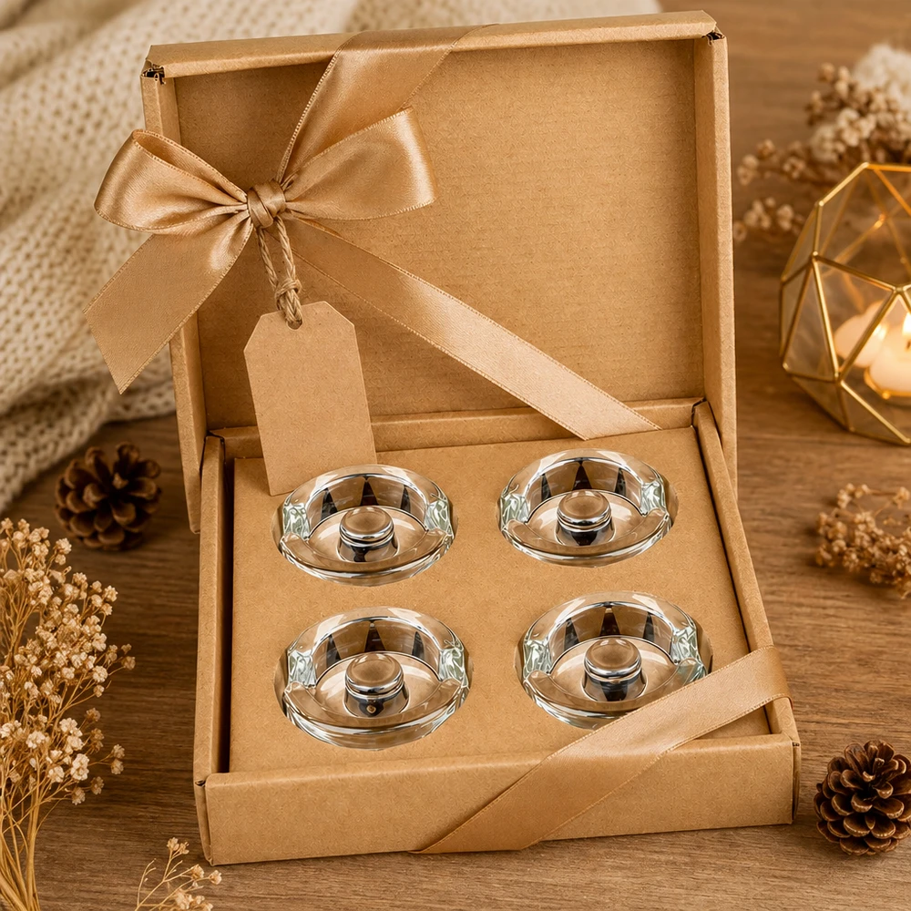 UNiTWIST fermentatieglas gewichten set van 4 in elegante geschenkverpakking met gouden strik en decoratie