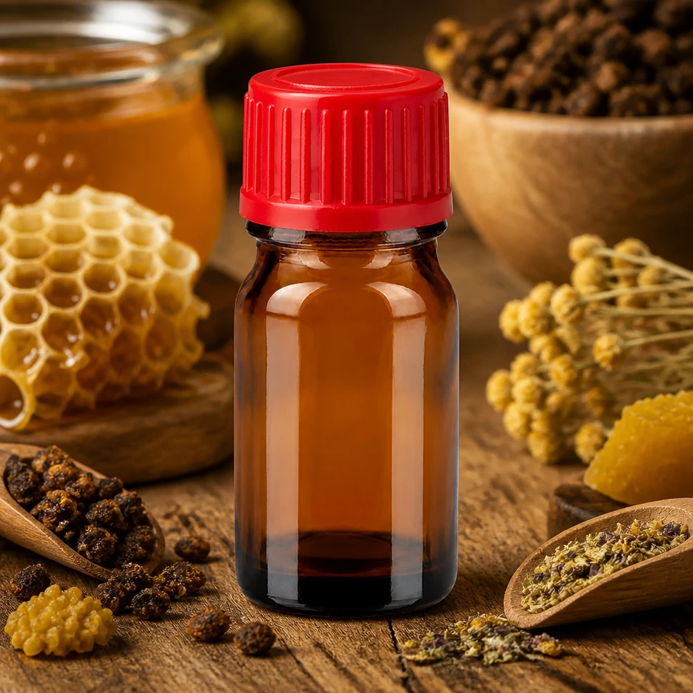 5ml flesje 11mm SV rood STD BrownLine UT18/5 Compact glazen flesje van 5 ml met UV-bescherming dankzij amberkleurig glas en rode dop voor bescherming tegen licht