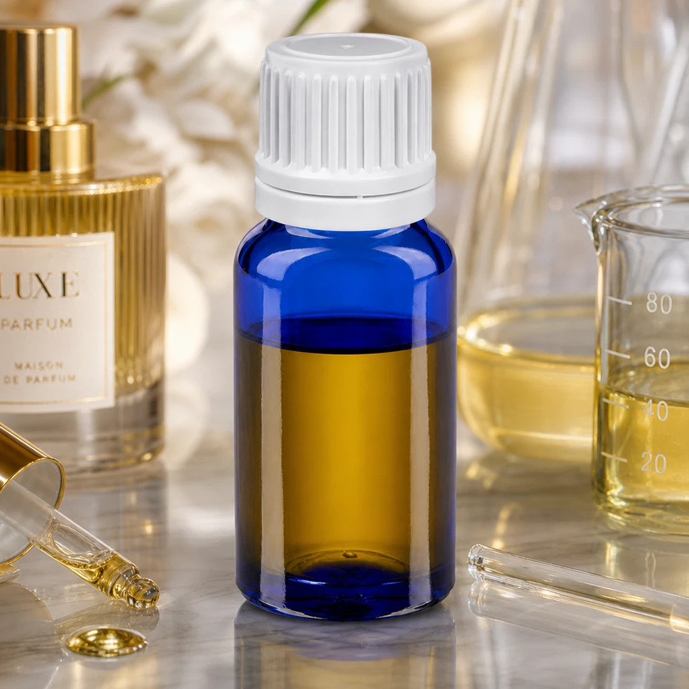 10ml Druppelflesje 0.7mm wit OV BlueLine UT18/10 Elegant blauw glazen flesje van 10 ml met witte druppelaar voor doe-het-zelf cosmetica en parfumoliën