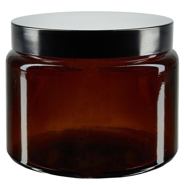 Glazen pot 500ml bruin glas 100mm/R3, zonder sluiting Glazen pot 500ml bruin glas 100mm/R3, zonder sluiting