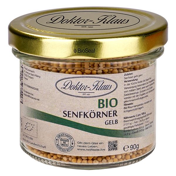 90 g biologische mosterdzaadjes geel Doktor-Klaus noWaste 90 g biologische mosterdzaadjes geel Doktor-Klaus noWaste