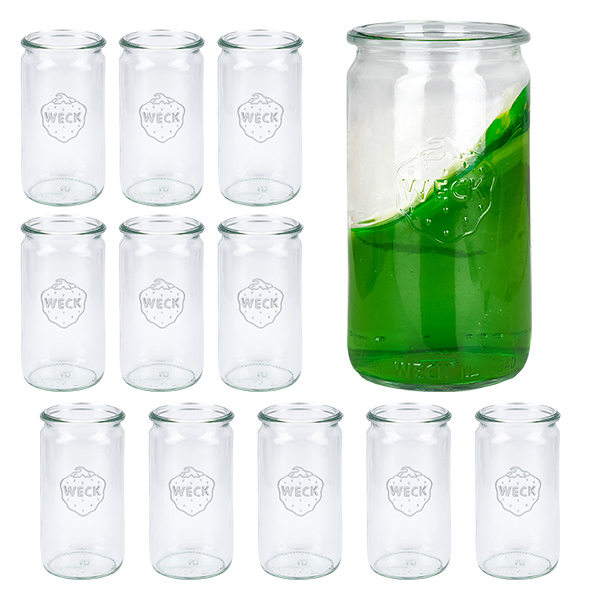 Set van 12 Weckglazen 340 ml cilinderglazen Set van 12 Weckglazen 340 ml cilinderglazen
