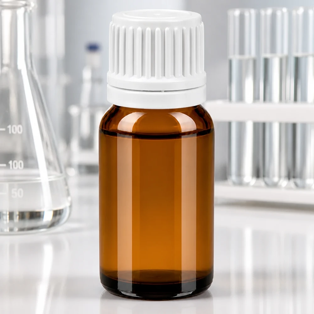 10ml flesje 11mm SV wit OV BrownLine UT18/10 Hoogwaardige glazen fles van 10 ml in amber met witte dop voor professionele laboratoriumtoepassingen