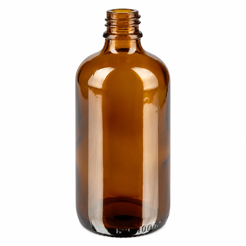 100ml sprayflacon wit/tr. STD BrownLine UT18/100 Milieuvriendelijke amberkleurige glazen fles 100ml herbruikbaar voor duurzame cosmetica verpakking