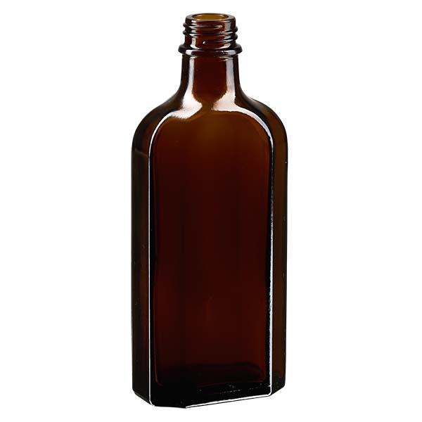 150 ml bruine meplatfles met DIN 22 monding 150 ml bruine meplatfles met DIN 22 monding