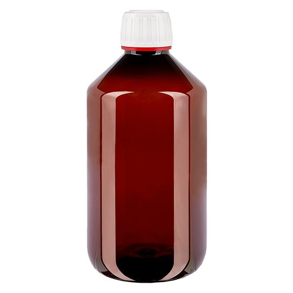 PET-fles 500 ml met witte klapdop PET-fles 500 ml met witte klapdop