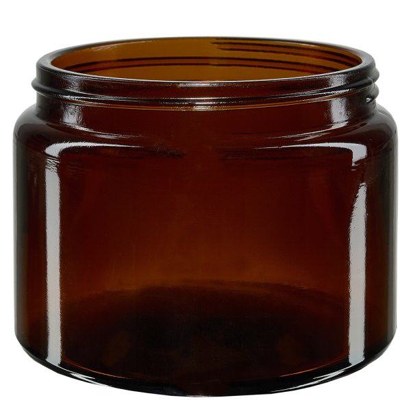 Glazen pot 500ml bruin glas 100mm/R3, zonder sluiting Glazen pot 500ml bruin glas 100mm/R3, zonder sluiting