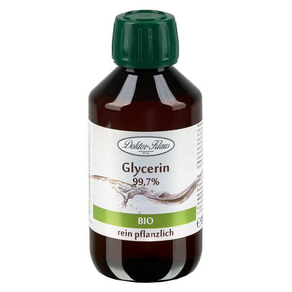Bio-glycerine 99.7% in bruine 200ml PET fles met VR - E 422 Bio-glycerine 99.7% in bruine 200ml PET fles met VR - E 422