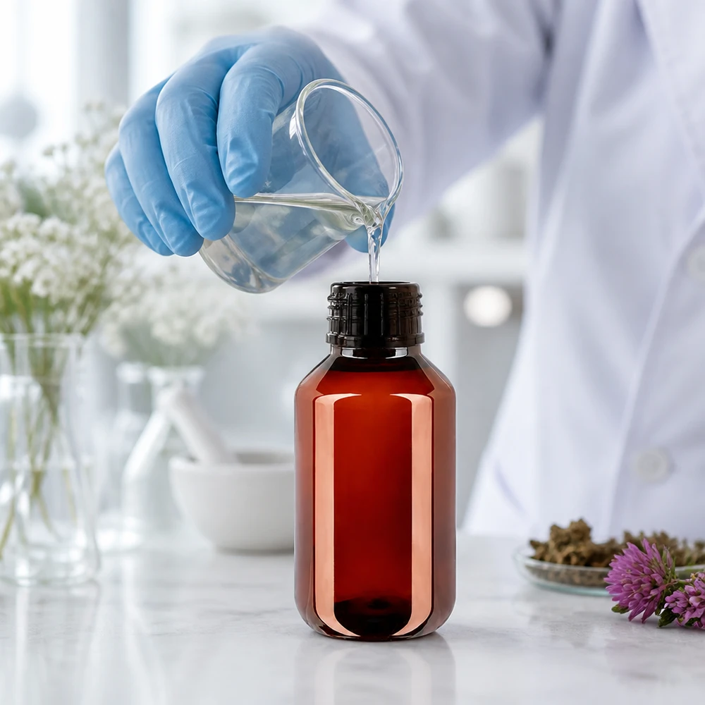 100ml PET Flasche mit Spritzverschluss für Naturheilmittel und pflanzliche Extrakte