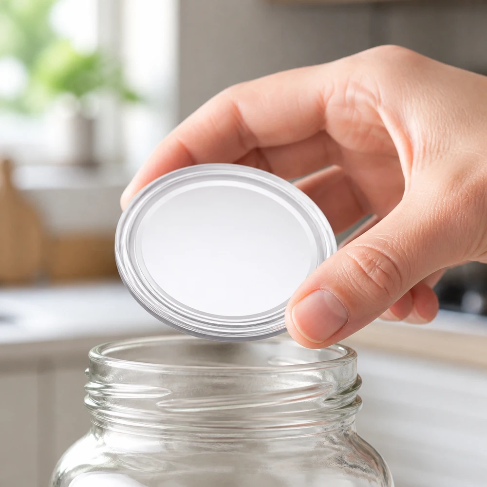 UNiTWIST TO63 BasicSeal deksel wit 63 mm ronde vorm bovenaanzicht keuken daglicht