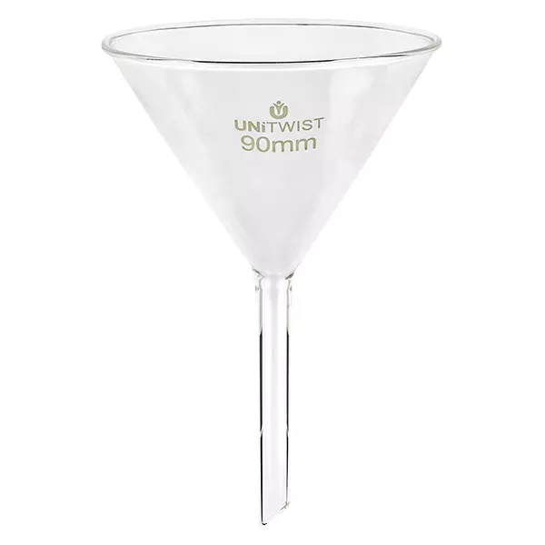 Glazen trechter ø90mm borosilicaat UNiTWIST
