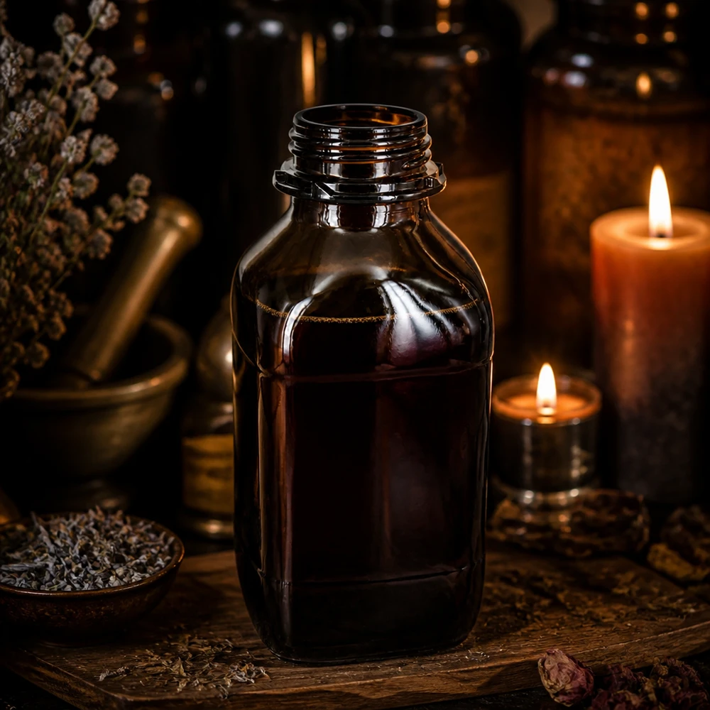 1000ml laboratoriumfles van donker glas met schroefdop voor lichtgevoelige stoffen