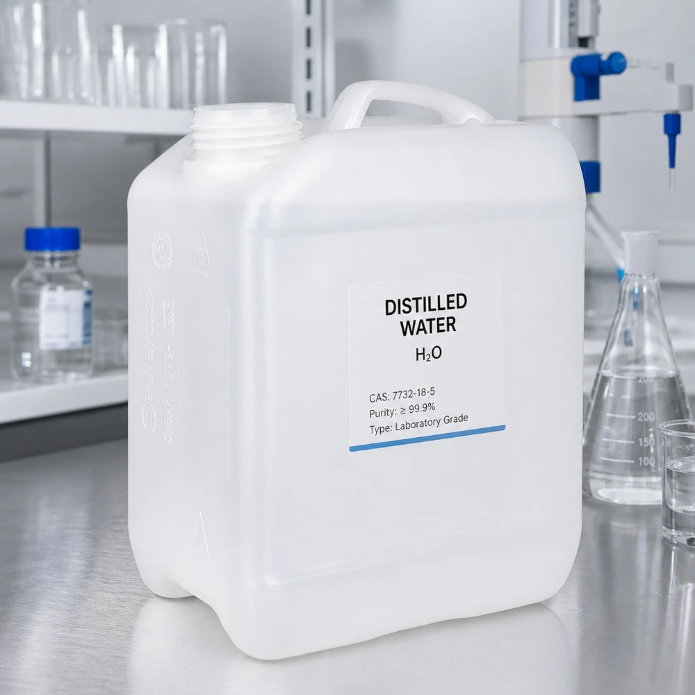 2,5l jerrycan, UN-toelating, zonder schroefsluiting Rechthoekige lege jerrycan van 2,5 liter zonder deksel, met geïntegreerd handvat, voor laboratoria