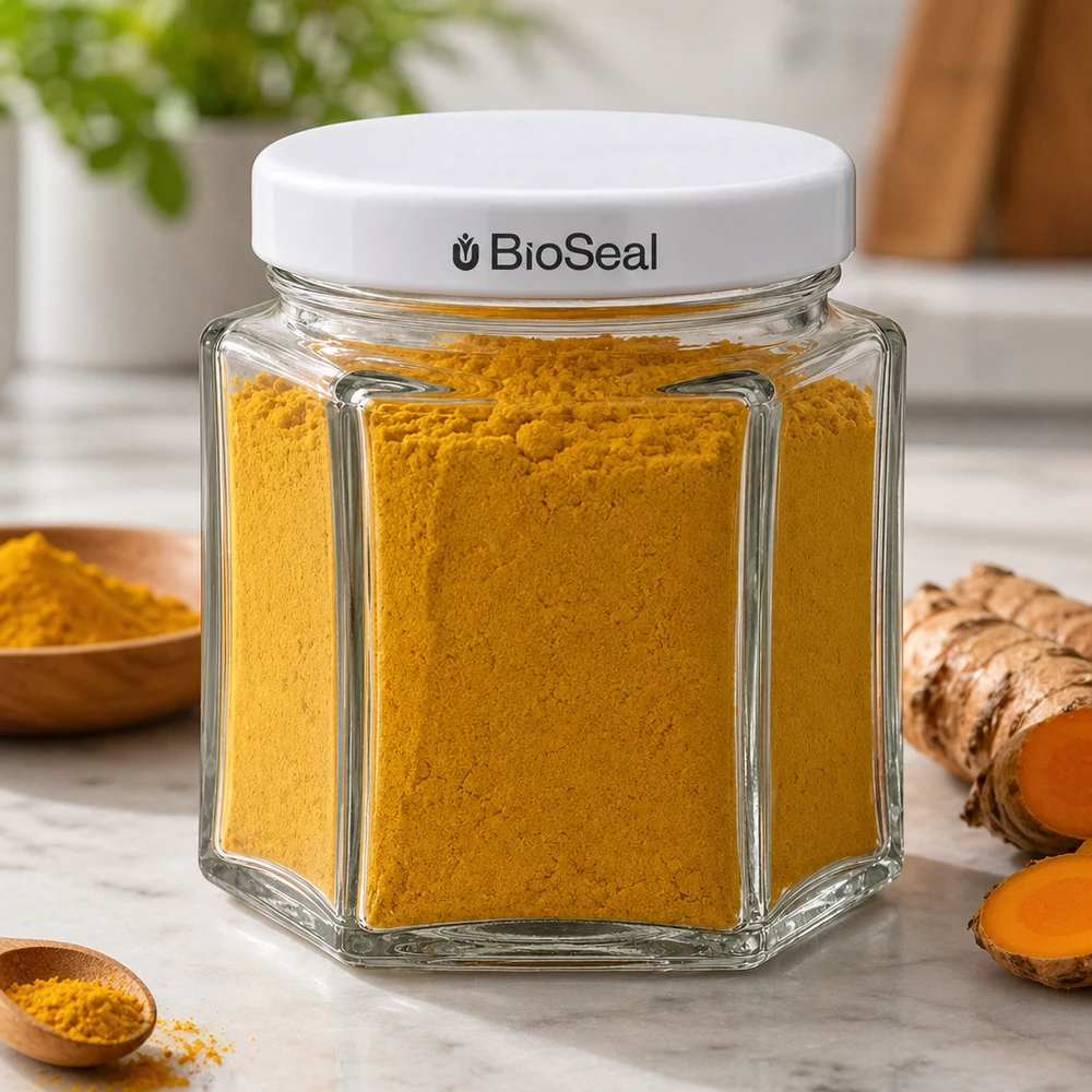 47ml hexaglas met BioSeal deksel wit UNiTWIST