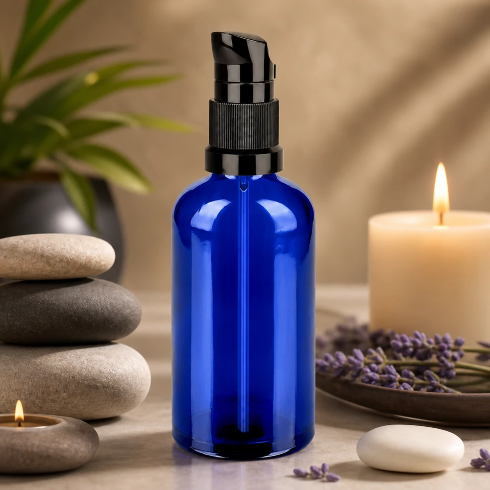 100ml pompflacon zwart STD BlueLine UT18/100