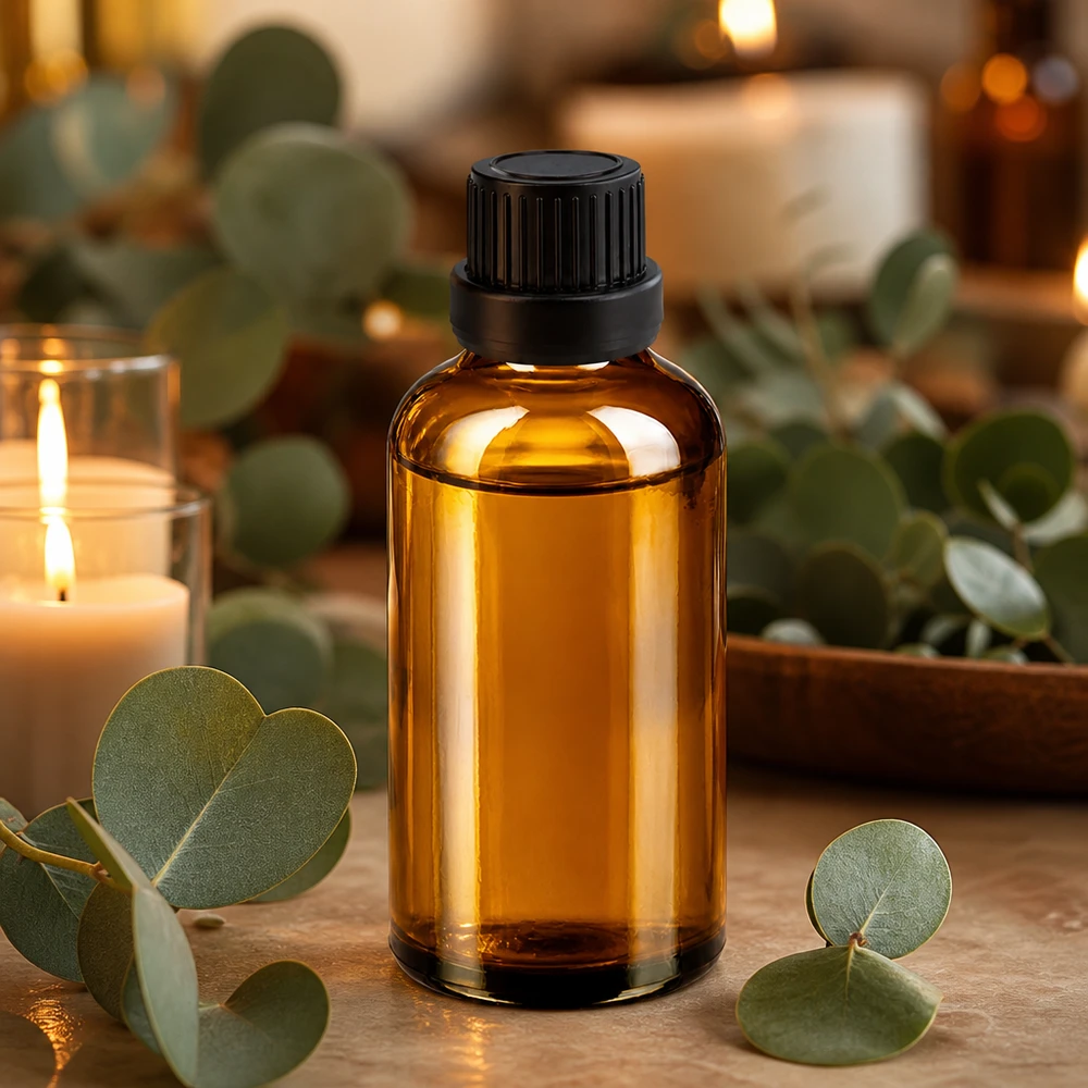 50ml druppelfles 2mm zwart OV BrownLine UT18/50 50ml BrownLine glazen fles met zwarte druppeldop voor professionele aromatherapie