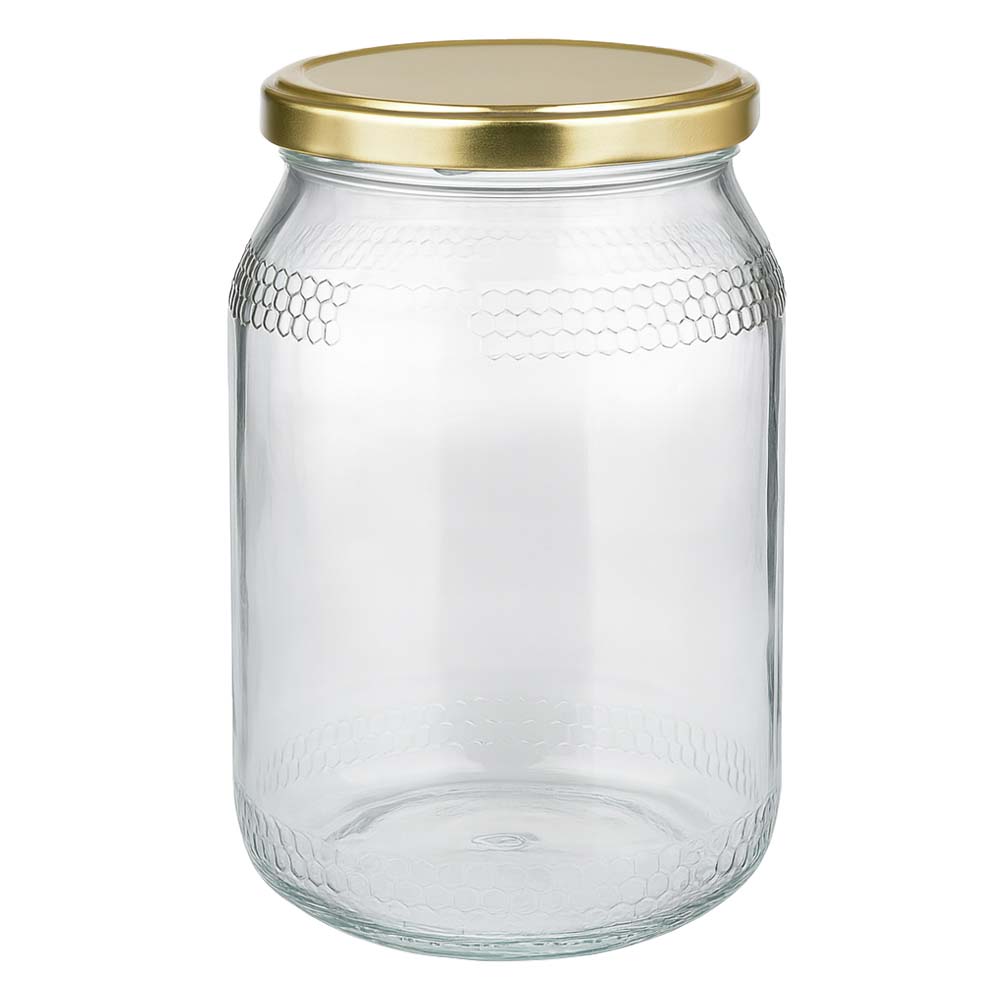 Honingpot 1260 g met gouden BasicSeal UNiTWIST-deksel