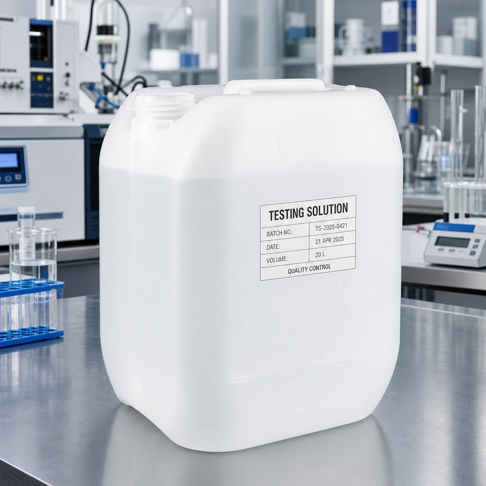 10l jerrycan, UN-toelating, zonder schroefsluiting Canister van 10 liter zonder deksel, met schroefdop, voor chemische oplossingen en laboratoriumvloeistoffen