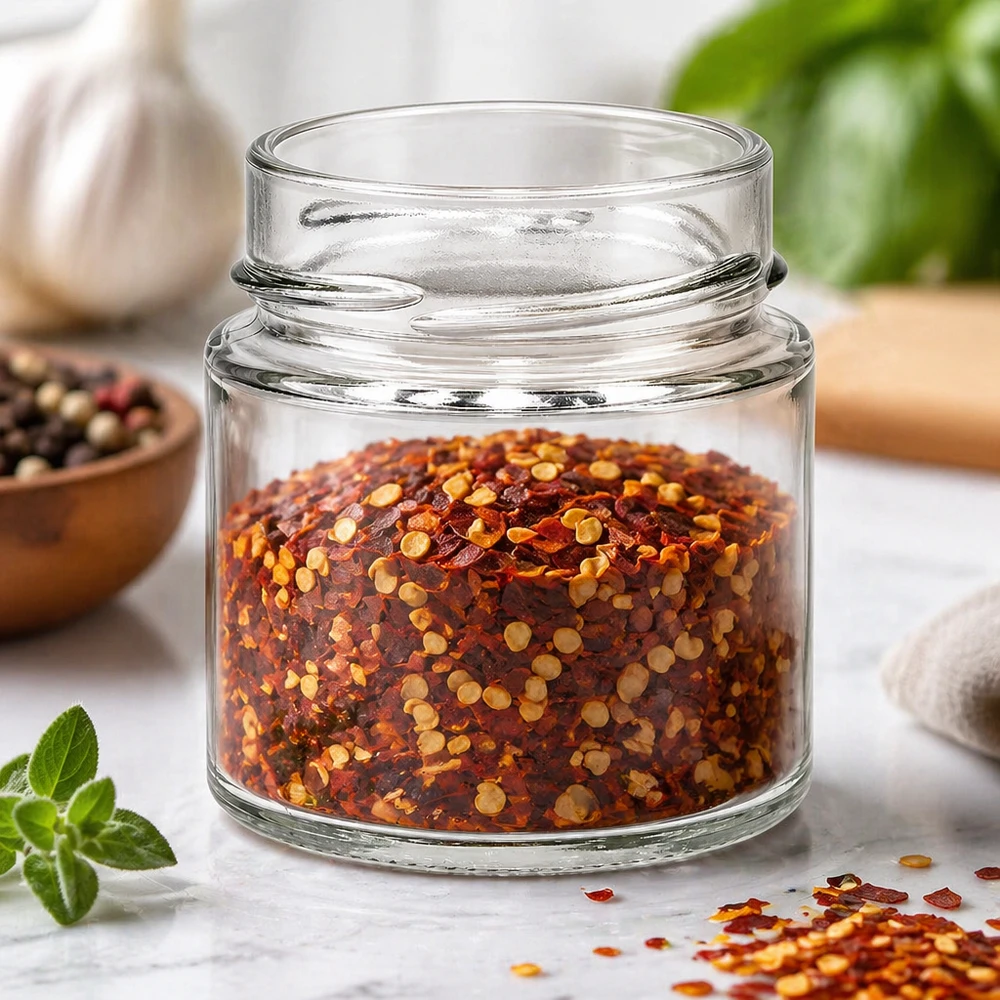 UNiTWIST Runda135 rond potje 135ml gevuld met chilikruidenmix TO58deksel kruidenopslag keuken