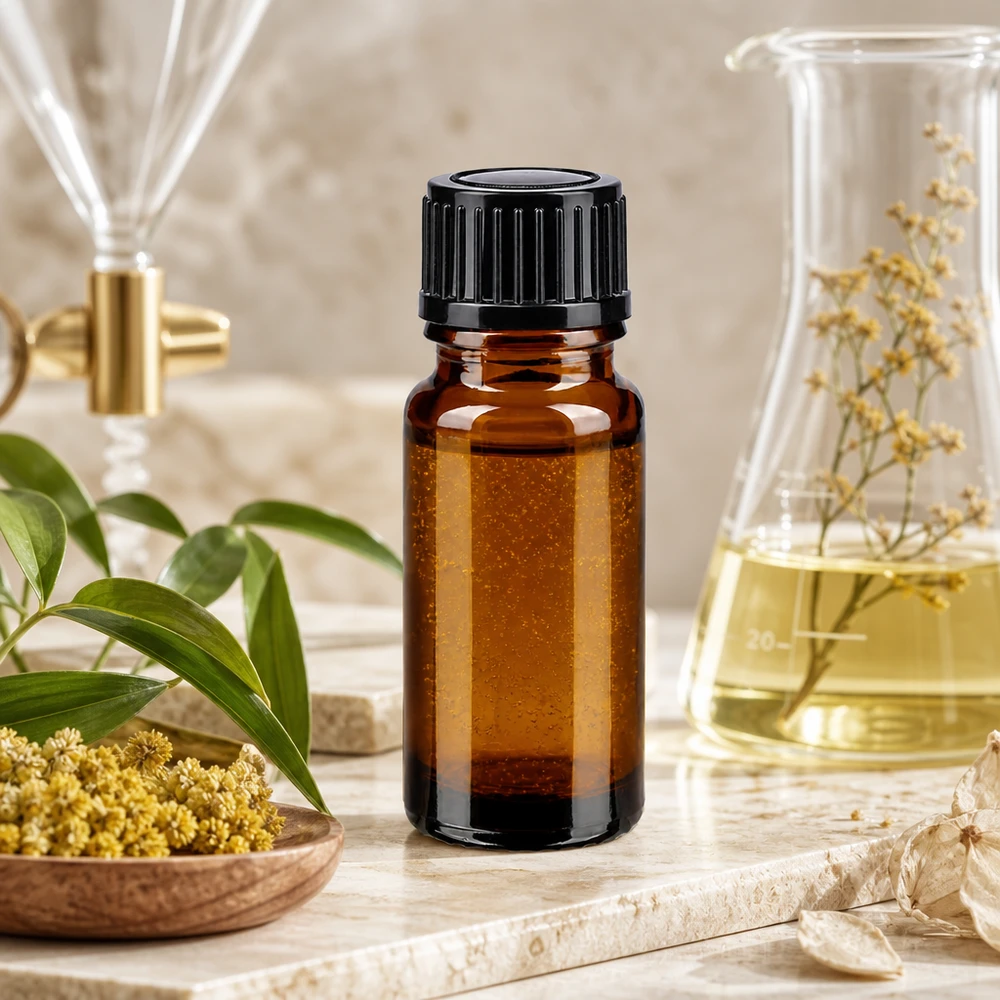 Bruine glazen fles 10ml met zwart schroefsluiting St Aromatherapie-flesje van 10 ml, bruin apothekersglas met zwarte standaarddop van 11 mm