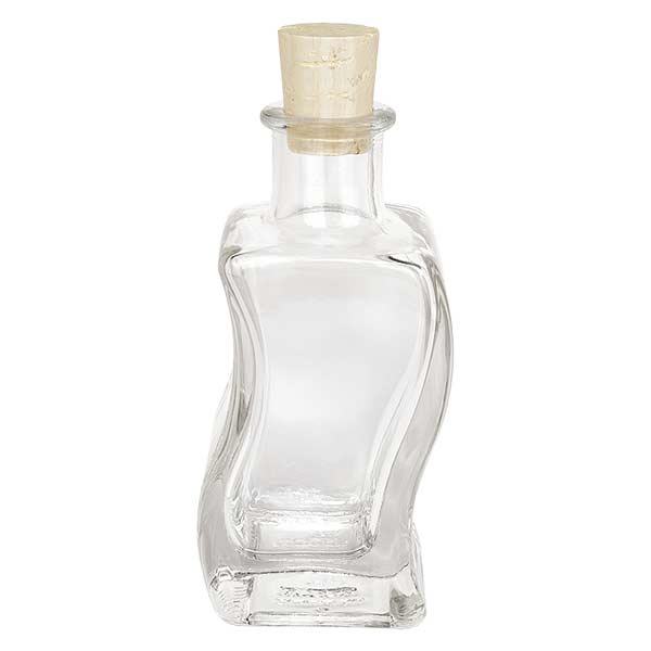 Kurkfles Altana 100ml helder, opening 18 mm, incl. kurk 18/22 Kurkfles Altana 100ml helder, opening 18 mm, incl. kurk 18/22