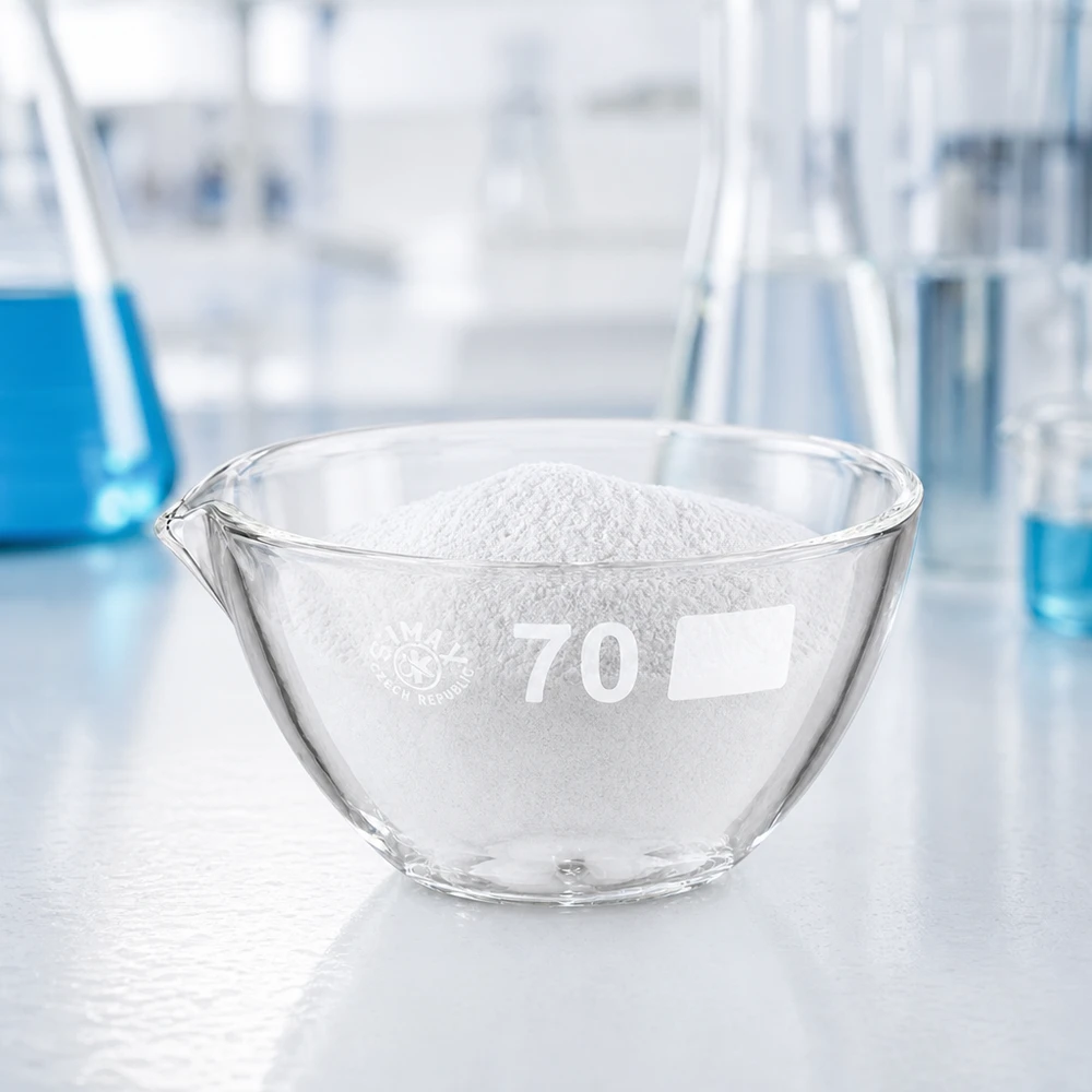 60ml laboratoriumschaaltje met tuit van breukvast borosilicaatglas ø70mm voor analytisch werk