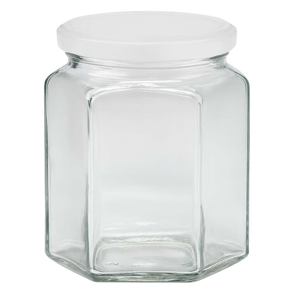 Honingpot 400 g met witte deksel BasicSeal UNiTWIST