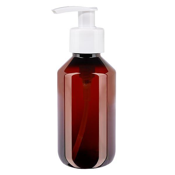 200 ml PET medicijnfles met wit dispenserpomp, standaard 200 ml PET medicijnfles met wit dispenserpomp, standaard