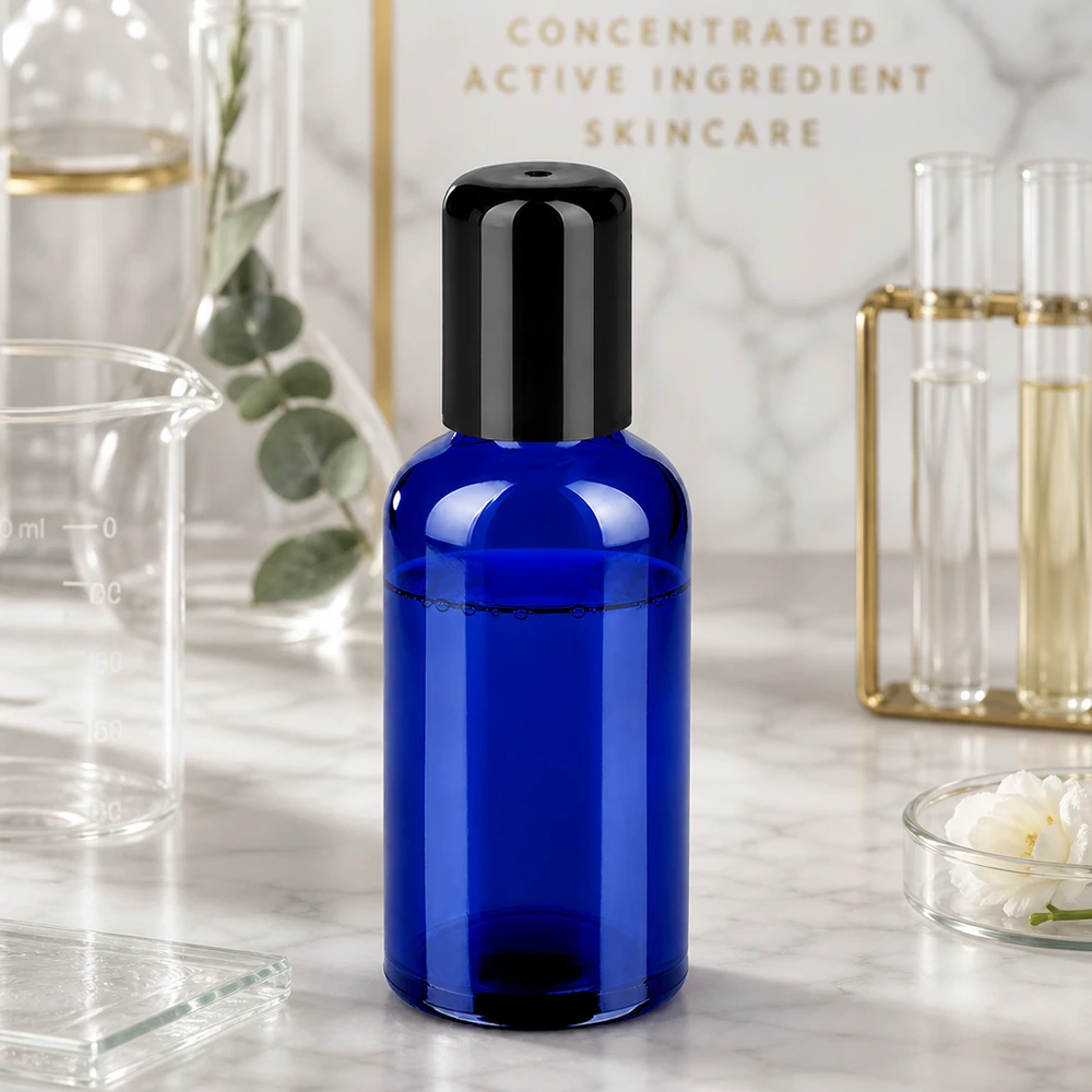 Laboratoriumkwaliteit rolfles 50ml STD BlueLine UT18/50 voor farmaceutische standaarden