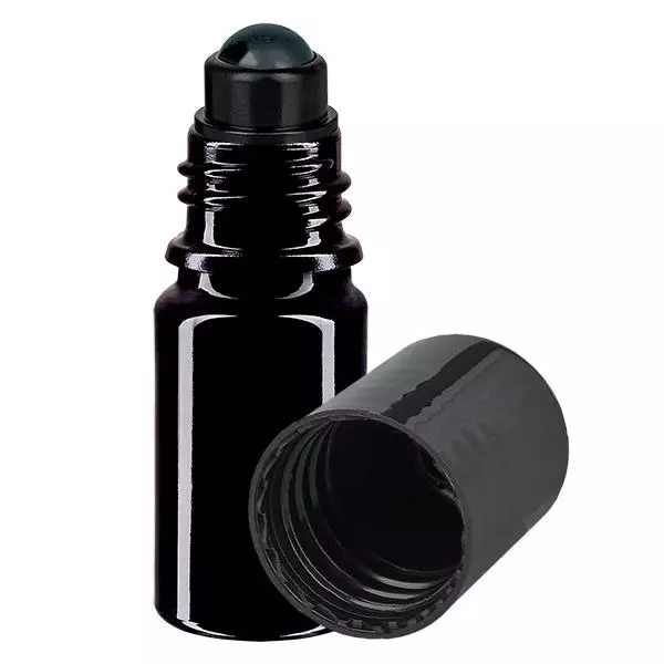 Glas deostick fles violet 5ml, lege deo roller (Roll On)