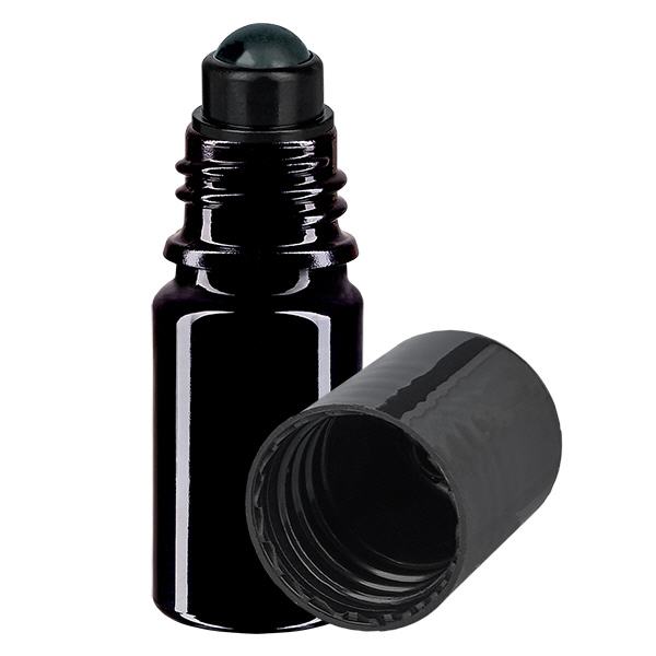 Glas deostick fles violet 5ml, lege deo roller (Roll On) Glas deostick fles violet 5ml, lege deo roller (Roll On)