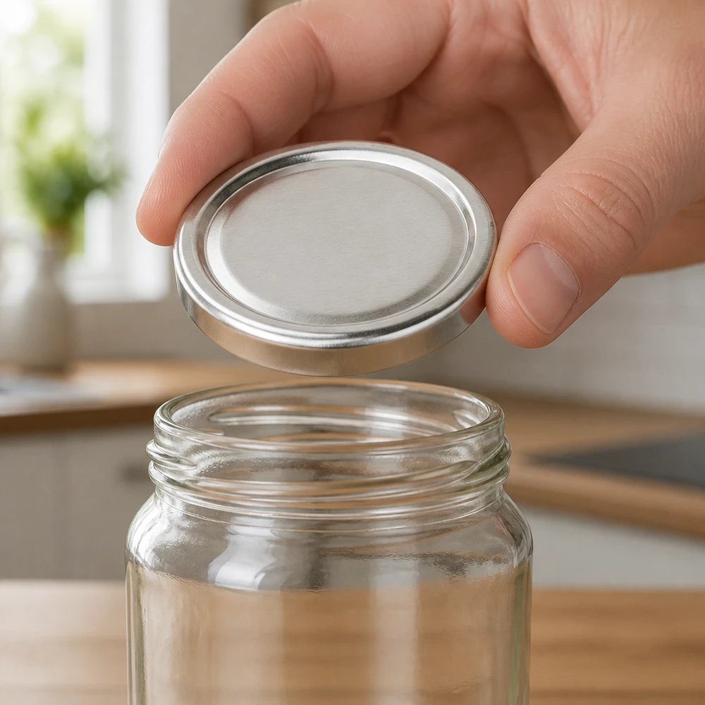 UNiTWIST TO63 deksel 63 mm van metaal, zilverkleurig, voor het afsluiten van voorraadpotten