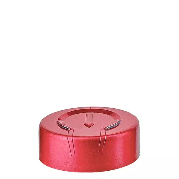 Afsluitdop 20,25 x 7,4 mm met volledige afscheuring, rood