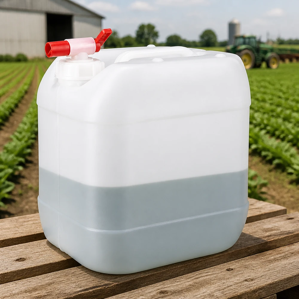 15l jerrycan met aftapkraan, UN-toelating Voedselveilige jerrycan van 15 liter met handige tapkraan voor de landbouw en tuinbouw