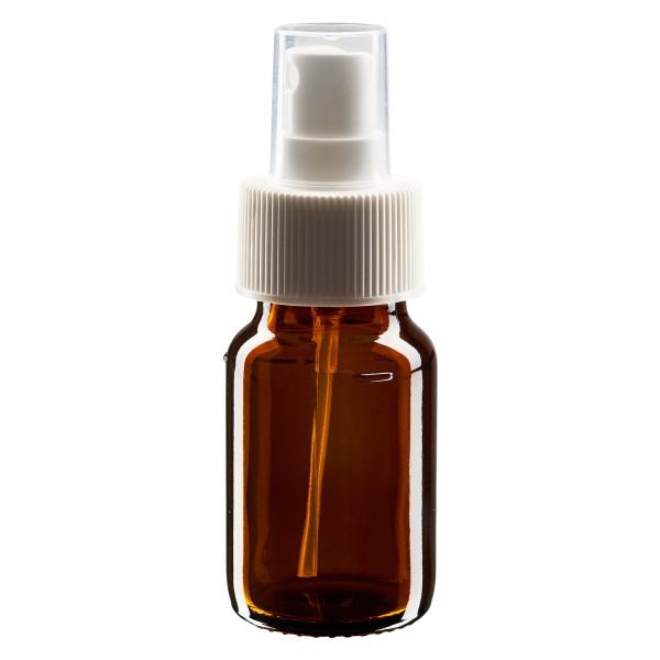 30ml Euro-medicijnfles bruin met verstuiver wit incl. dop transparant 30ml Euro-medicijnfles bruin met verstuiver wit incl. dop transparant