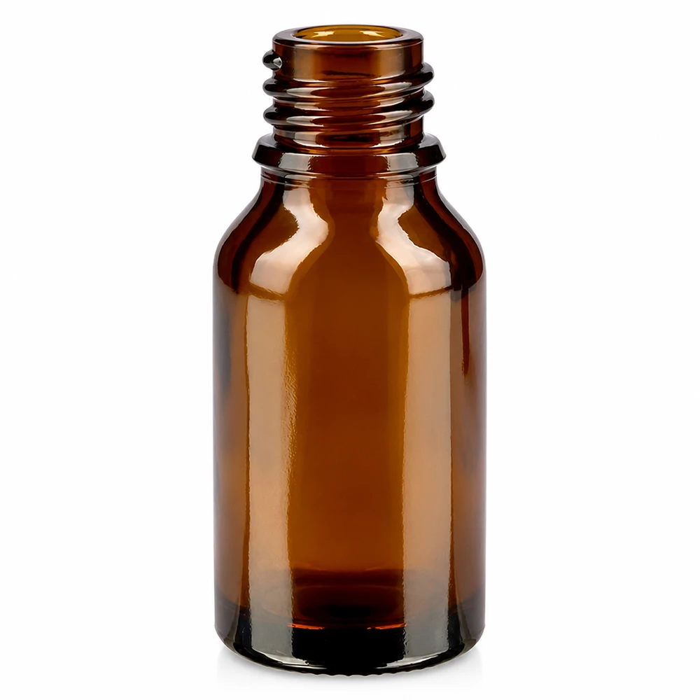 30ml bruin apothekersflesje van glas, hoge vorm met schroefdraad voor etherische oliën en medicijnen