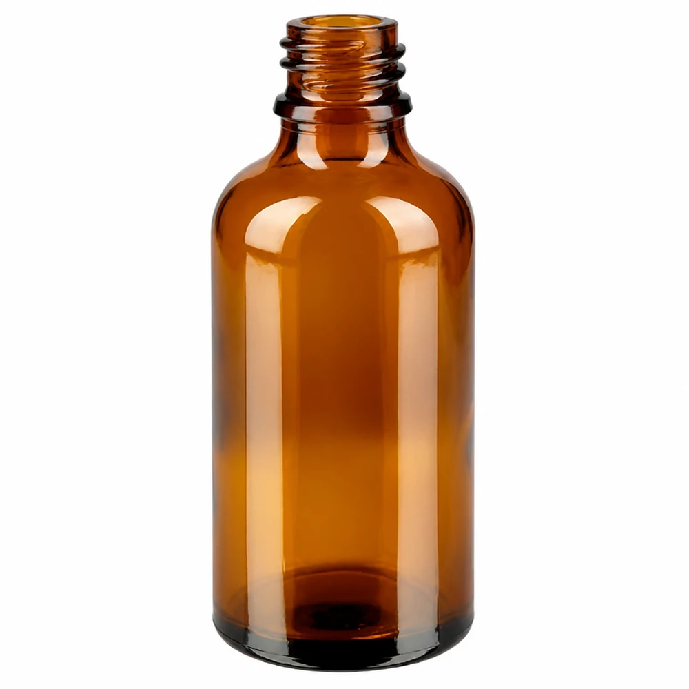 50 ml amberkleurige glazen fles met schroefdraad voor pipetten en laboratoriumtoepassingen
