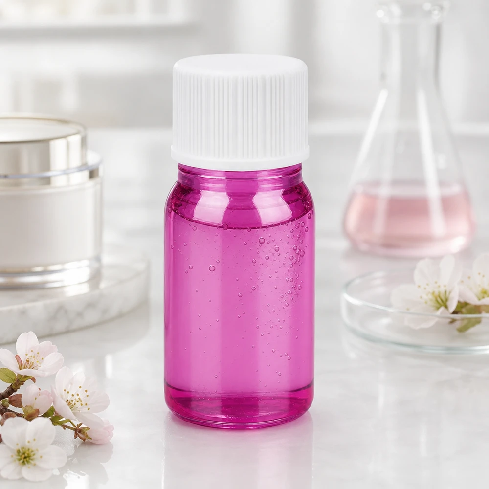 5 ml violet glazen container met witte schroefdop voor lichtgevoelige stoffen en tincturen