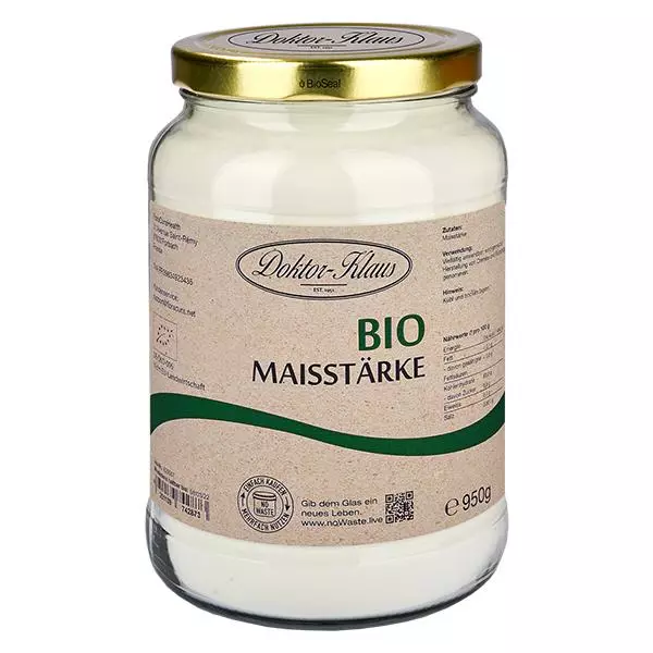750 g biologisch maïszetmeel Doktor-Klaus noWaste 750 g biologisch maïszetmeel Doktor-Klaus noWaste