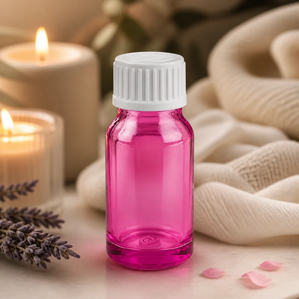 10ml druppelfles 0.9mm wit standaard PurpleLine. UT18/10 Elegant druppelflesje in paars 10ml met ergonomisch ontwerp voor comfortabel gebruik