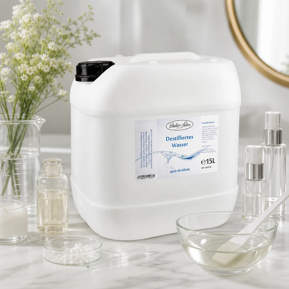 15 liter gedestilleerd water - Aqua dest in blanke premium jerrycan van Doktor Klaus