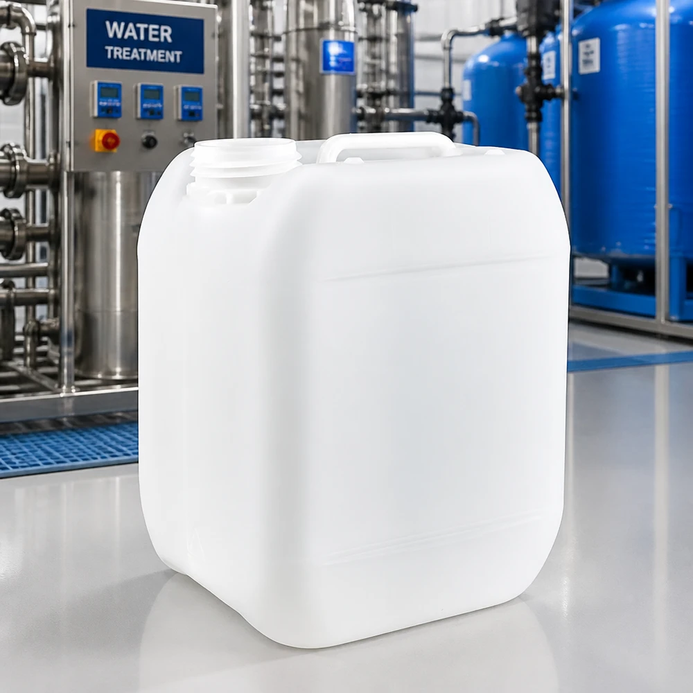 5l jerrycan, UN-toelating, zonder schroefsluiting Lichte chemicaliënkanister van 5 liter zonder sluiting in een professionele omgeving