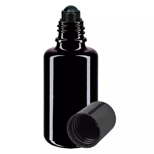 Glas deostick fles violet 30ml, lege deo roller (Roll On) Glas deostick fles violet 30ml, lege deo roller (Roll On)