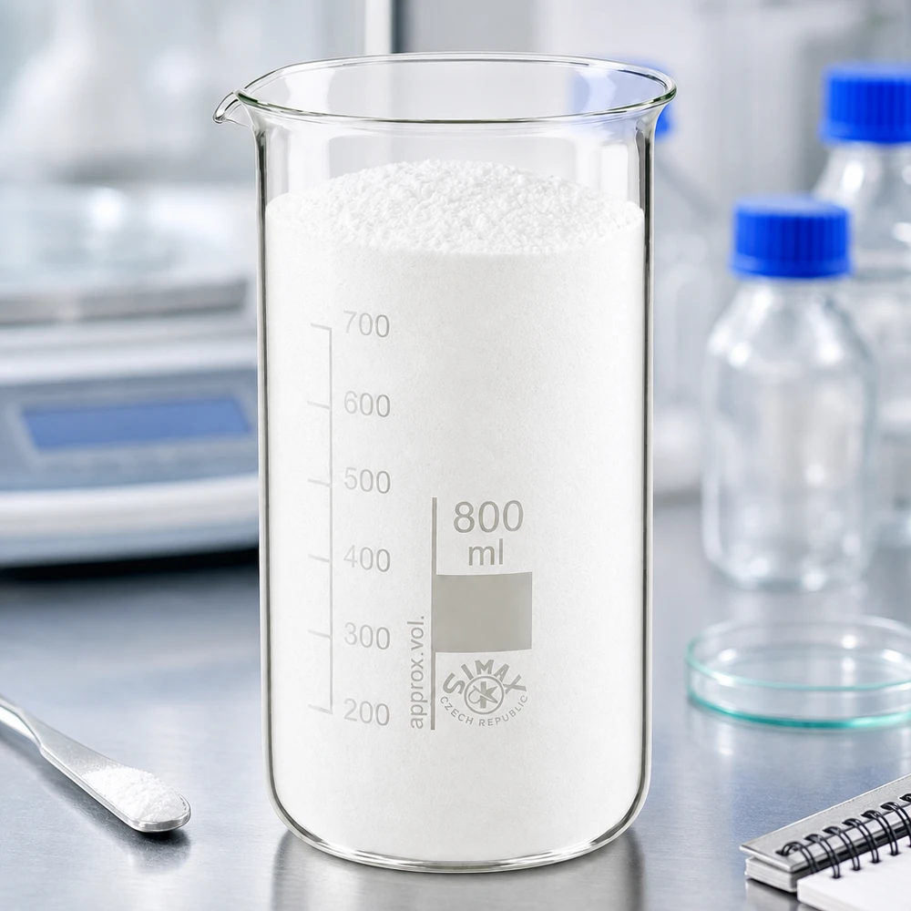 SIMAX maatbeker van 800 ml, hoog model met milliliterschaal, voor het bewaren van poedervormige stoffen