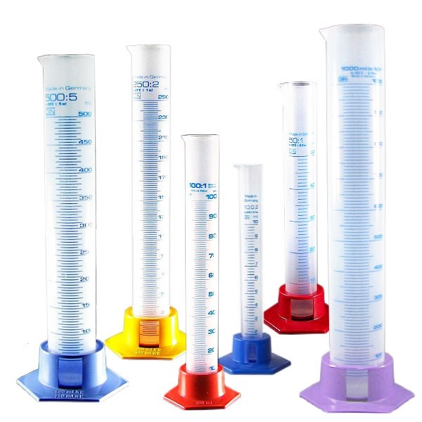 Maatcilinder set (6 maatcilinders van 10 - 1000 ml) Maatcilinder set (6 maatcilinders van 10 - 1000 ml)
