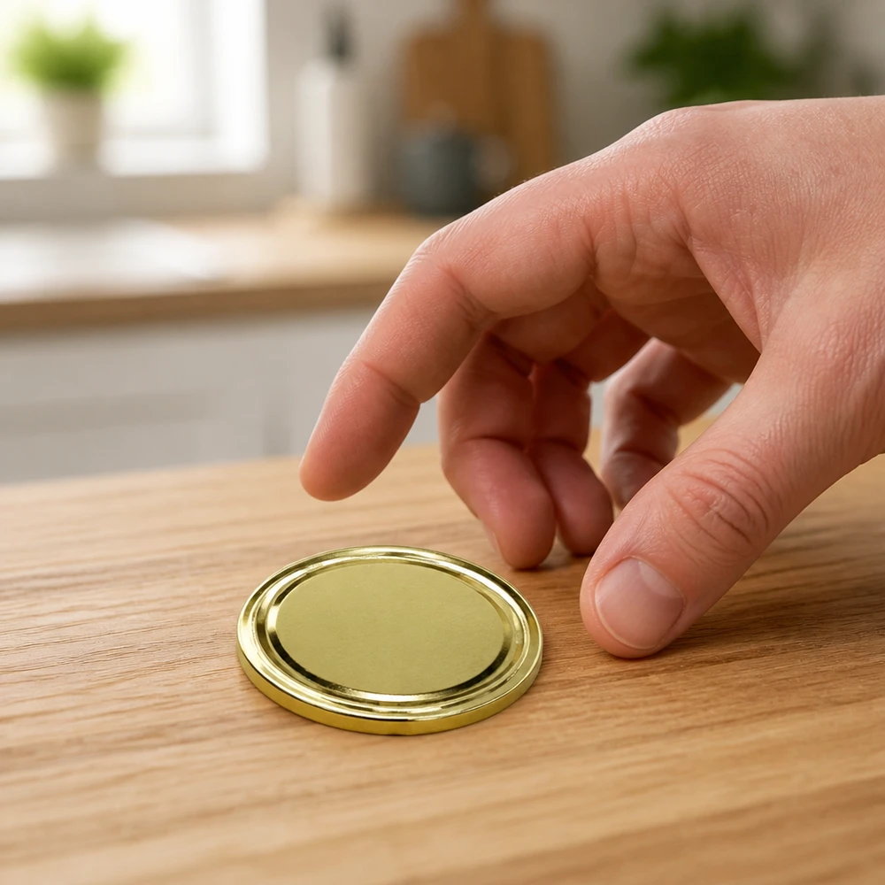 Goudkleurig gecoate twist-off-sluiting met een diameter van 66 mm: BasicSeal TO66 UNiTWIST