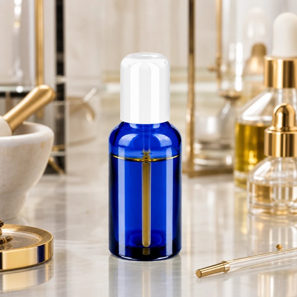 Premium roll-on flacon 30ml gemaakt van lichtbeschermd glas voor een langdurige productkwaliteit
