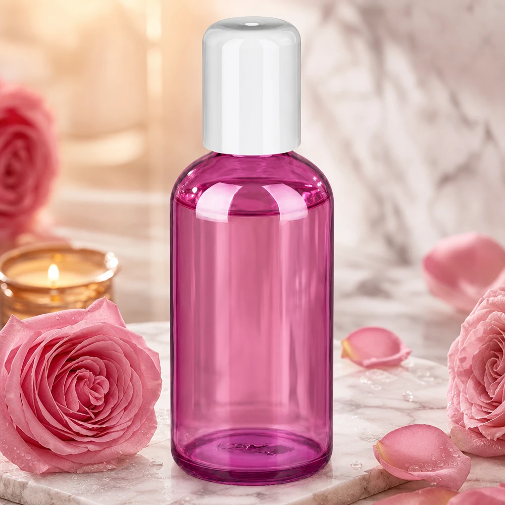 100ml rolfles wit standaard PurpleLine UT18/100 Functionele glazen rolfles 100ml STD-formaat voor gelijkmatige dosering van verzorgingsproducten