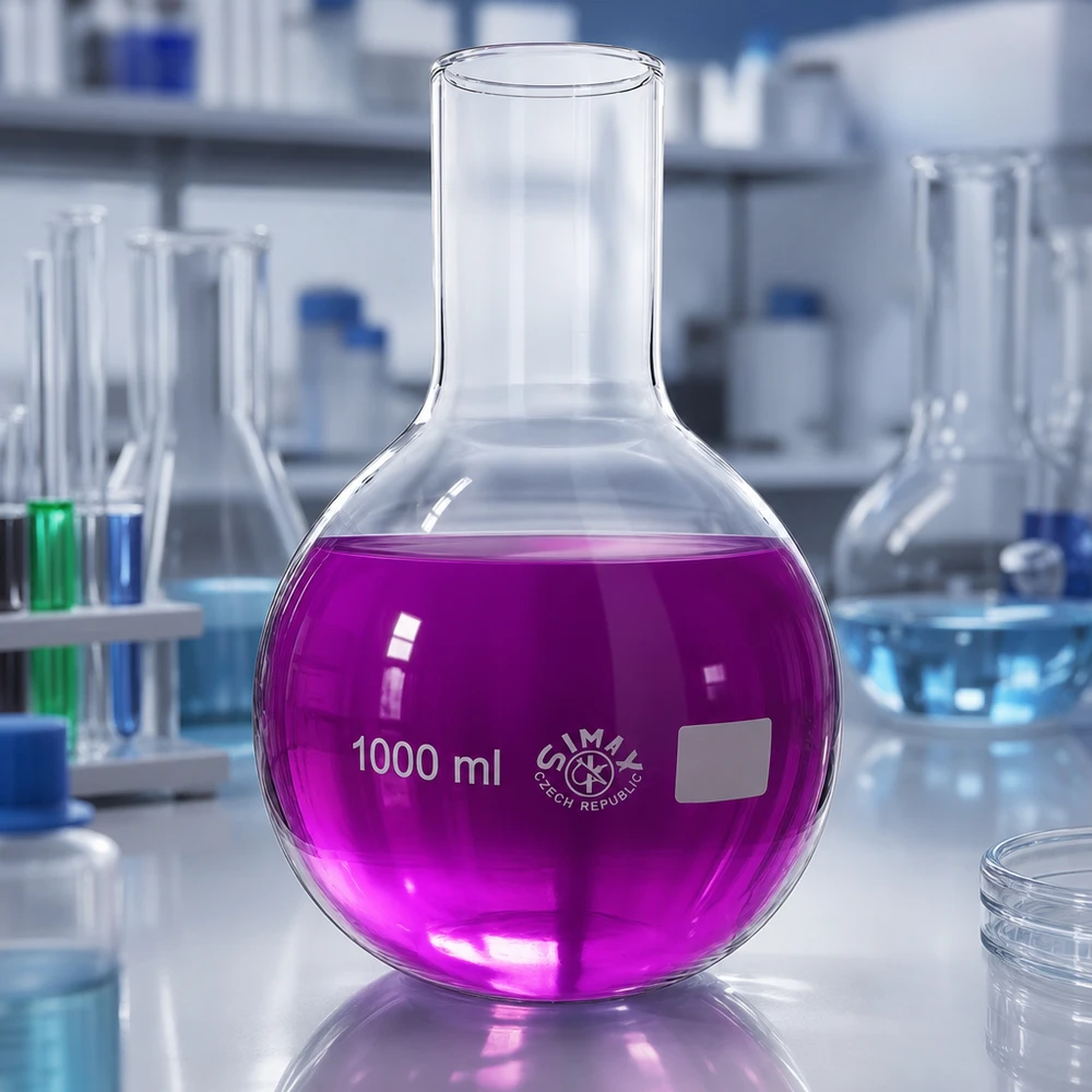 Laboratoriumkolf 1000ml met ergonomische wijde hals voor eenvoudig schoonmaken en onderhoud